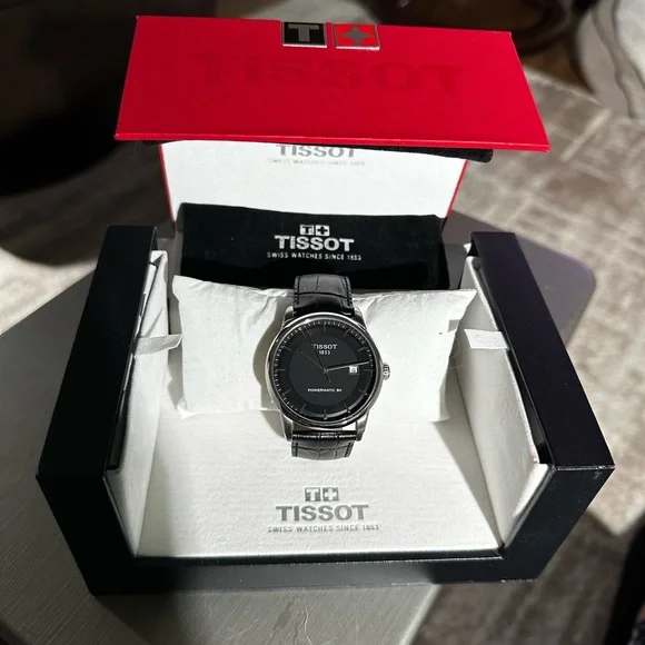 Tissot Black and Silver Men's Watch - Picture 4 of 7